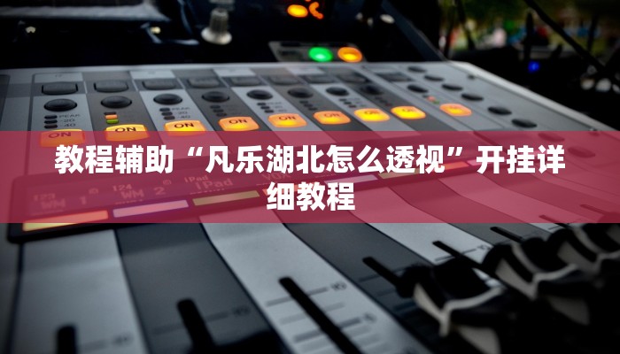 教程輔助“凡樂湖北怎么透視”開掛詳細教程